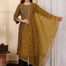 W Embroidered Dupatta with Zari-picture-16