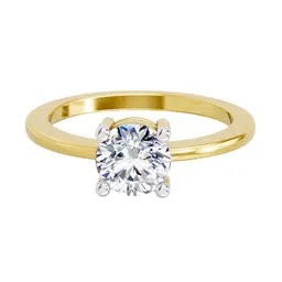 Sparkles Diamond 1 Carat Round Solitaire Ring IGI Certified 14K Yellow Gold ( Size 12 )-image-97