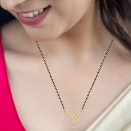 WHP JEWELLERS Nitya Women 22 KT Yellow Gold Mangalsutra Pendant-image-3