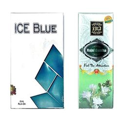 RAVIOUR LIFESTYLE Set Of 2 Ice Blue & Rajni Gandha Non-Alcoholic Attar - 8 ml Each-41
