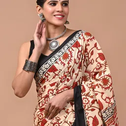 Crafts Moda Ethnic Motifs Printed Pure Cotton Saree-12