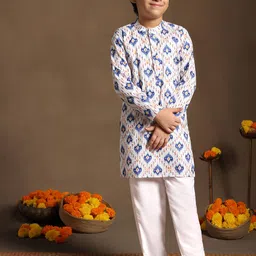 Sangria Boys Printed Kurta Set-43