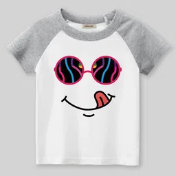 INCLUD Boys Graphic Printed Round Neck Raglan Sleeves Regular Fit Casual T-Shirt-picture-41
