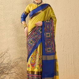DIVASTRI Floral Embroidered Banarasi Saree-image-72