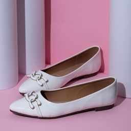 Inc 5 Women Party Wear Solid Pointed Ballerinas Sneakers-picture-36