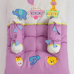 Blooming Buds Little Circus Printed Mattress - Purple-13