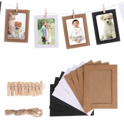 Party Propz Photo Frame Banner With Clips Brown Black - 21 Pieces-image-8