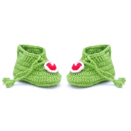 MayRa Knits Contrast Patch Booties - Green-picture-14