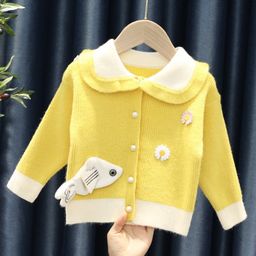 Kookie Kids Full Sleeves Sweater Fish Patch - Yellow-picture-36