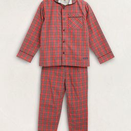 Cherry Crumble By Nitt Hyman Full Sleeves Checkered Night Suit - Red-image-29