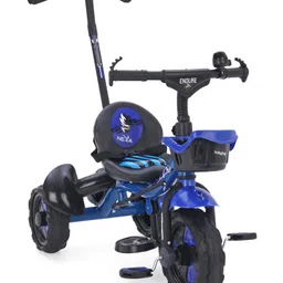 Babyhug Plug & Play Endure Tricycle with Parental Push handle & Storage Basket - Blue-image-55