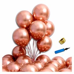 Shopperskart Chrome Balloon Set Rose Gold - Pack of 52-image-67