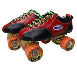 JJ Jonex Fix Body Quad Shoe Hypro Rollo  Skates With Bag Size Kids  4 Uk - Red-21