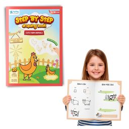 PepPlay Step by Step Drawing Book Cute Farm Animals - Multicolor-image-11