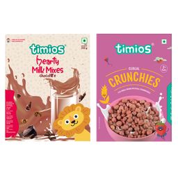 Timios Nutritious & Yummy Breakfast Cereal - 300 gm & Timios High Protein Chocolate Swirl Milk Mix - 250 gm-image-35