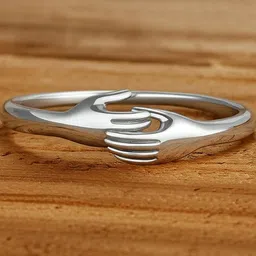 Vembley Women Silver-Plated Friendship Loved Ones Hug Ring-picture-31