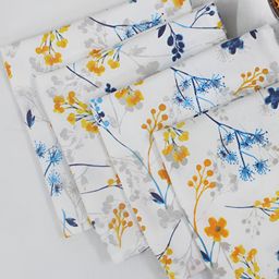 Cotton Candy Set of 4 Multicoloured Floral Printed Table Napkins-1