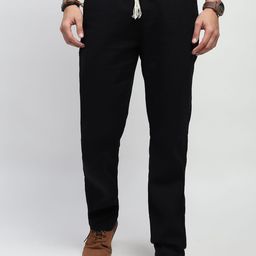 Global Republic Men Loose Fit Easy Wash Mid-Rise Trousers-image-84