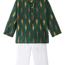 JAV CREATIONS Boys Abstract Printed Cotton Kurta with Pyjama-9