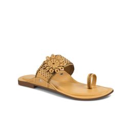 Padchin Women Embellished One ToeFlats with Laser Cuts-image-47