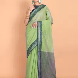Mitera Pure Cotton Chanderi Saree-picture-8