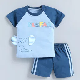 Cutopies Unisex Kids Pure Cotton Printed T-shirt With Shorts-picture-25