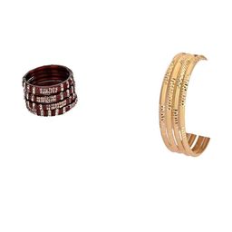 Somil Combo Glass Bangles For Women | Traditional Bangles Set | Daily, Festive & Party, Combo Of 2 Set, Maroon, Golden-image-38
