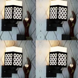Gojeeva Black Wood Square Wall Lamps-picture-36