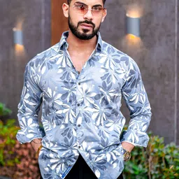 TRYBUY.IN Floral Printed Spread Collar Premium Wrinkle Free Casual Shirt-picture-8