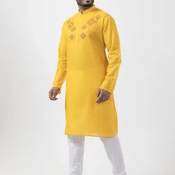 DEVOILER Men Ethnic Motifs Printed Regular Kurta with Pyjamas-38