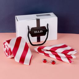 ELLIS Men Accessory Gift Set of Tie, Cufflinks, Pocket Square-image-92