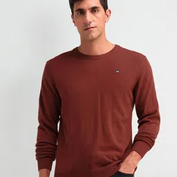 Arrow Sport Men Round Neck Pure Cotton Pullover-image-61
