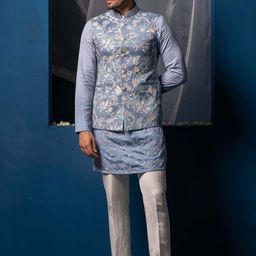 Ayush Jain Printed Woven Nehru Jackets image 4