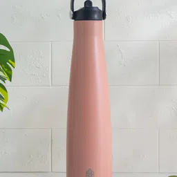 Home Centre Pink & Black Stainless Steel Water Bottle 700ml-image-52