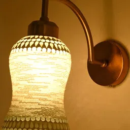 1ST TIME White Printed Glass Cylinder Decorative Wall Lamp-picture-17