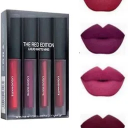 NYN Sensational Liquid Matte Lipstick- 4ml Each- The Red Edition image 2