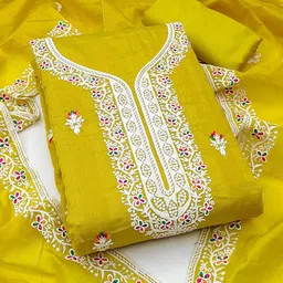 SAINOOR Floral Embroidered Unstitched Dress Material-picture-30