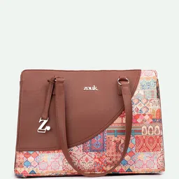 ZOUK Printed Structured Tote Bag image 3