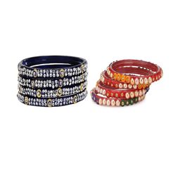 SOMIL Set of 20 Blue Alloy Bangles-image-34