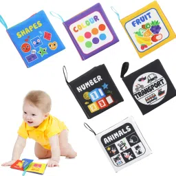 Cloth Books for Babies 0 to 12 Months Early Educational Sensory Toys 6 Pack Set-16