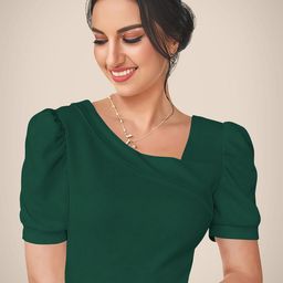 Dream Beauty Fashion Women Solid Puff Sleeve Top-picture-3