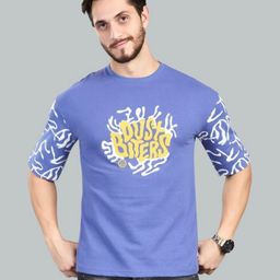 BE POSITIVE Typography Printed Round Neck Pure Cotton T-shirt-image-77
