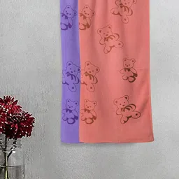 Myntra Elegant Homes Kids Purple 2 Pieces Printed Cotton 300 GSM Bath Towels-image-43