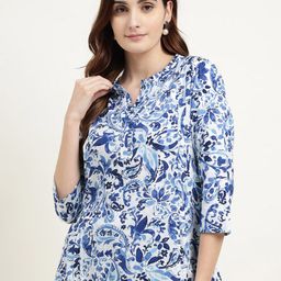 Ranng Women Label Cotton Viscose Top Shirt with Prints-image-38