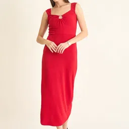 aayu Women Solid Bodycon Midi Dress-image-111