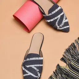 Try Me Women Printed Ethnic Mules Flats-36