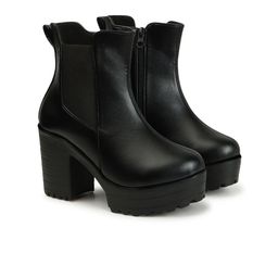 STRASSE PARIS Women High Heel Ankle Chelsea Boots With Side Zipper-29
