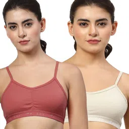 LILY Pack Of 2 Women Full Coverage Non Padded Non-Wired Regular Beginners Bra stropsyliad image 4