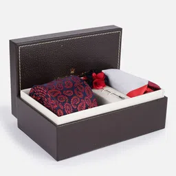 Louis Philippe Men Tie, Cufflinks, Pocket Square Accessory Gift Set-picture-3