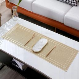 Dakshya Industries Gold-Toned Table Runner-24
